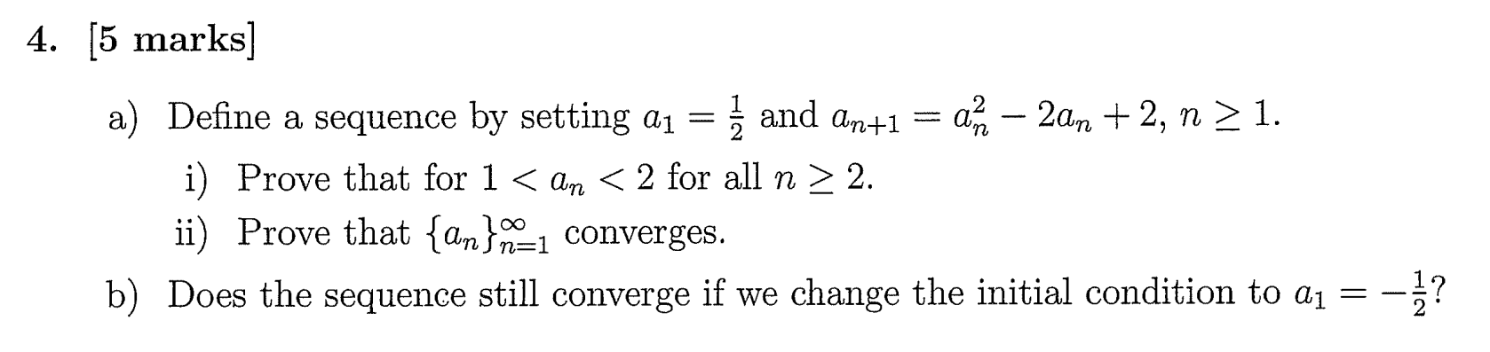 5 and anti = an - 2an + 2, n 2 1.