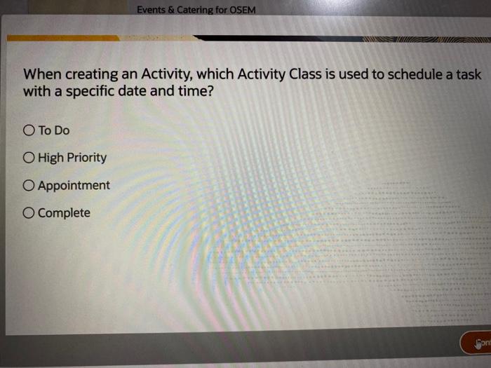 O Canceled O Checked Out Events & Catering for OSEM When looking