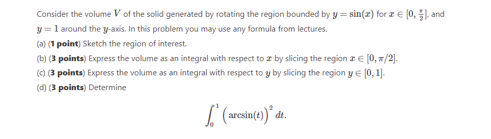 = 1 around the yaxis. In this problem you may use any