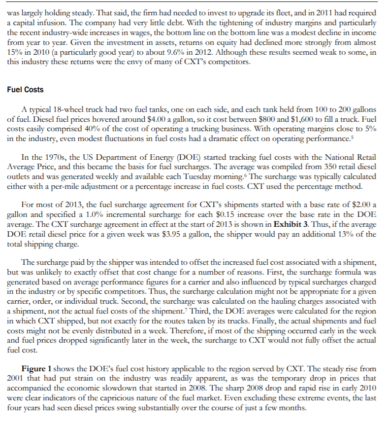 Suppose that CTX buys a cap strike price of $3.90 to manage