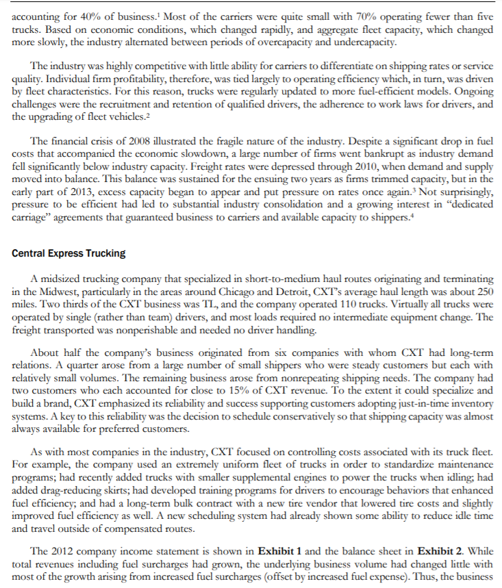 average fuel price 3.30$/gallon, $1,456,000 revenue and other costs of $ 840,000
