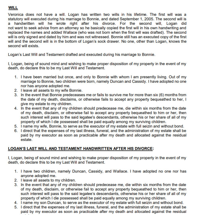 LOGAN AND VERONICA BACKGROUND Logan, age 42, and Veronica, age 33, have