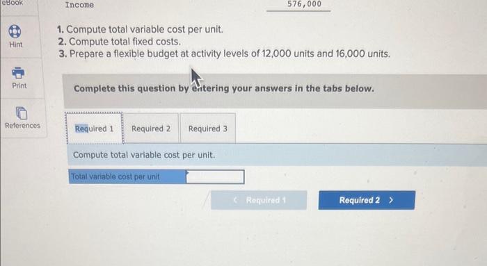 sales of 14,000 units) follows. Fixed Budget ts Sales (14,000 units x