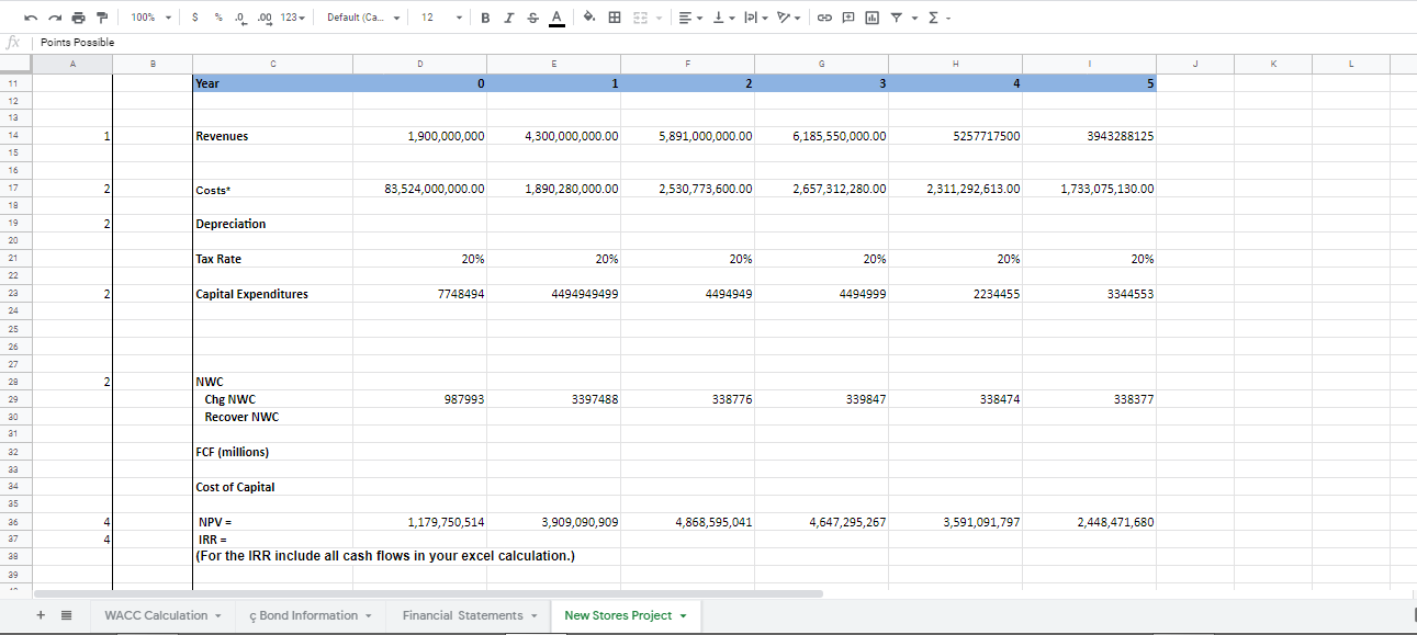  For IRR How would I include all cash flows in your
