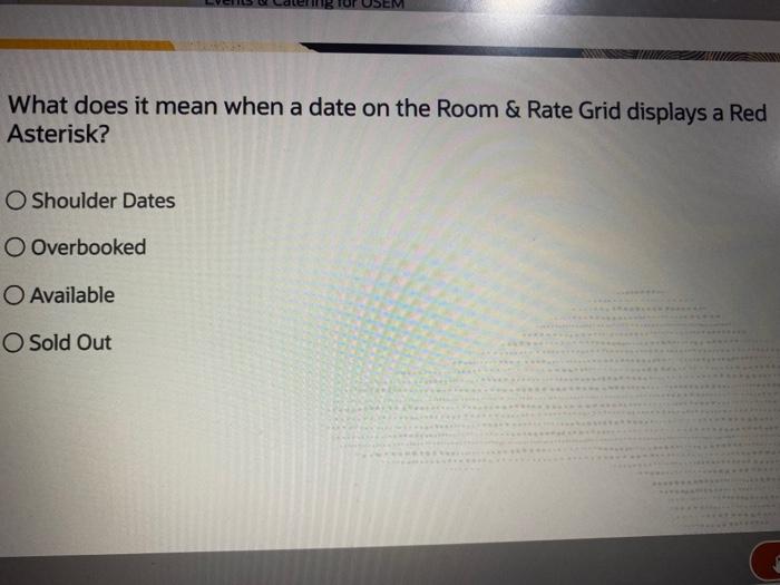 O Block Owner O On-Site Contact Events & Catering for OSEM Which