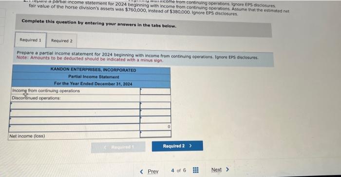 machinery and the other breeds and sells horses. Both divisions are considered