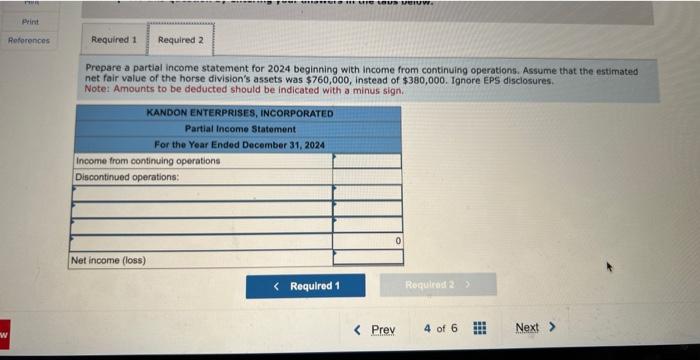 separate components as defined by generally accepted accounting principles. The horse division