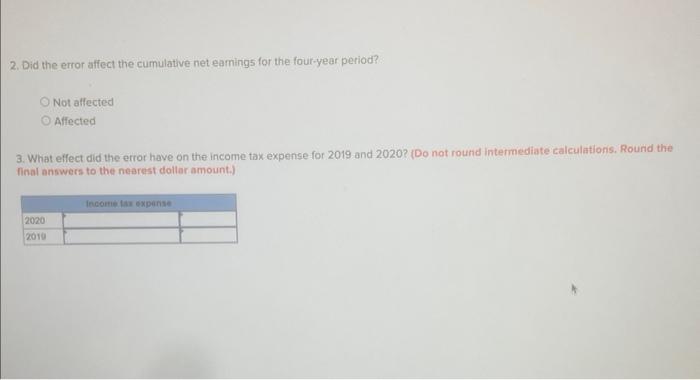 statements of earnings for Pruitt Company summarized for a four-year period show