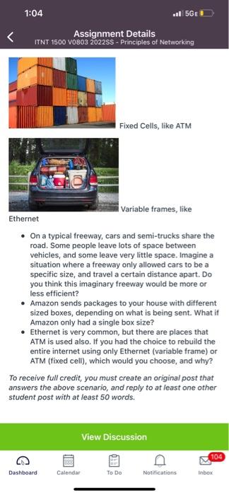 Networking 20 pts Not Submitted Due No Due Date Submission Types Discussion