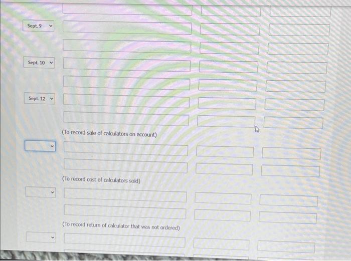 had an inventory that included a variety of calculators. The company uses