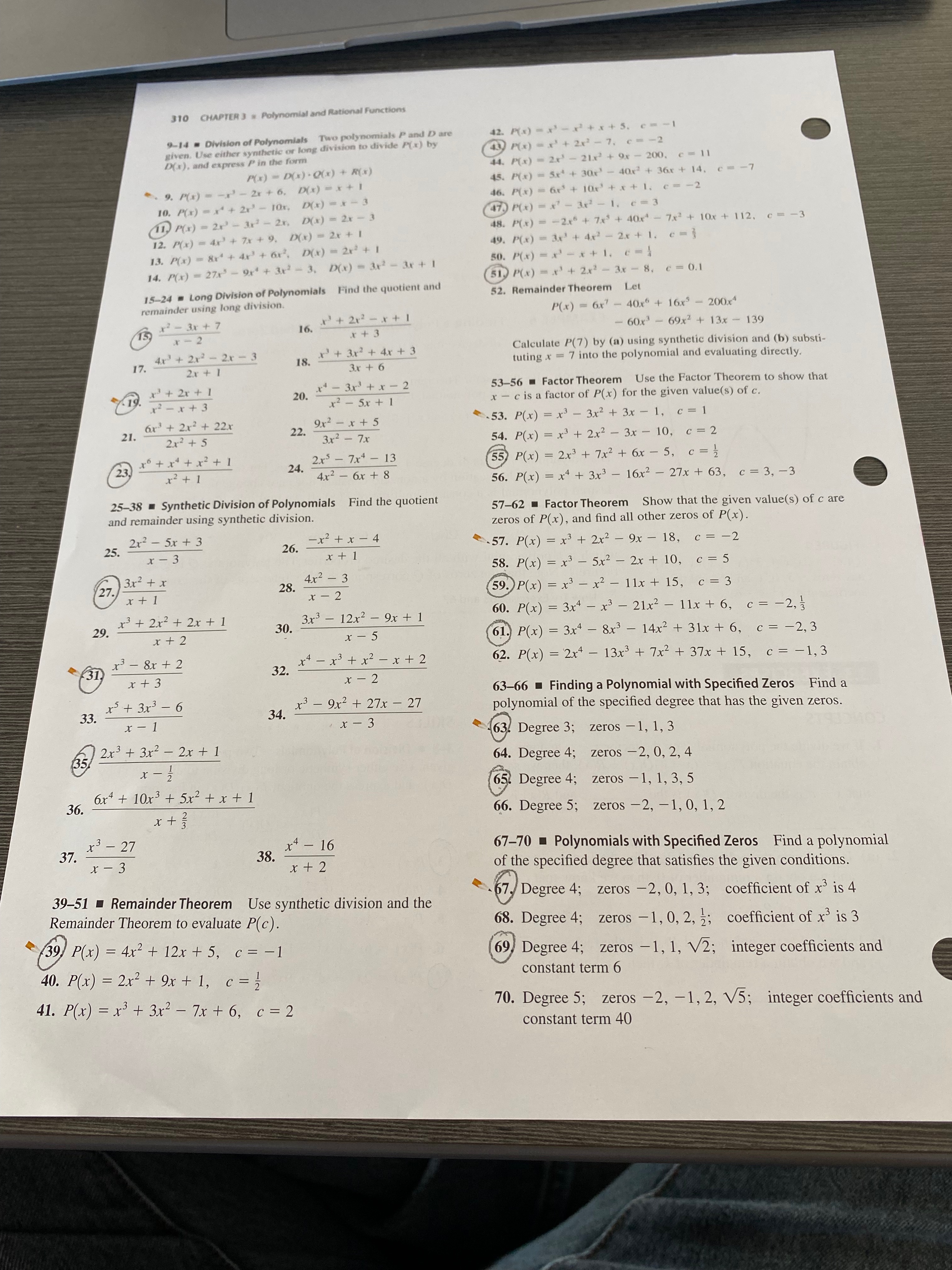 . Dividing Polynomials 309 EXAMPLE 5 = Factoring a Polynomial Using the