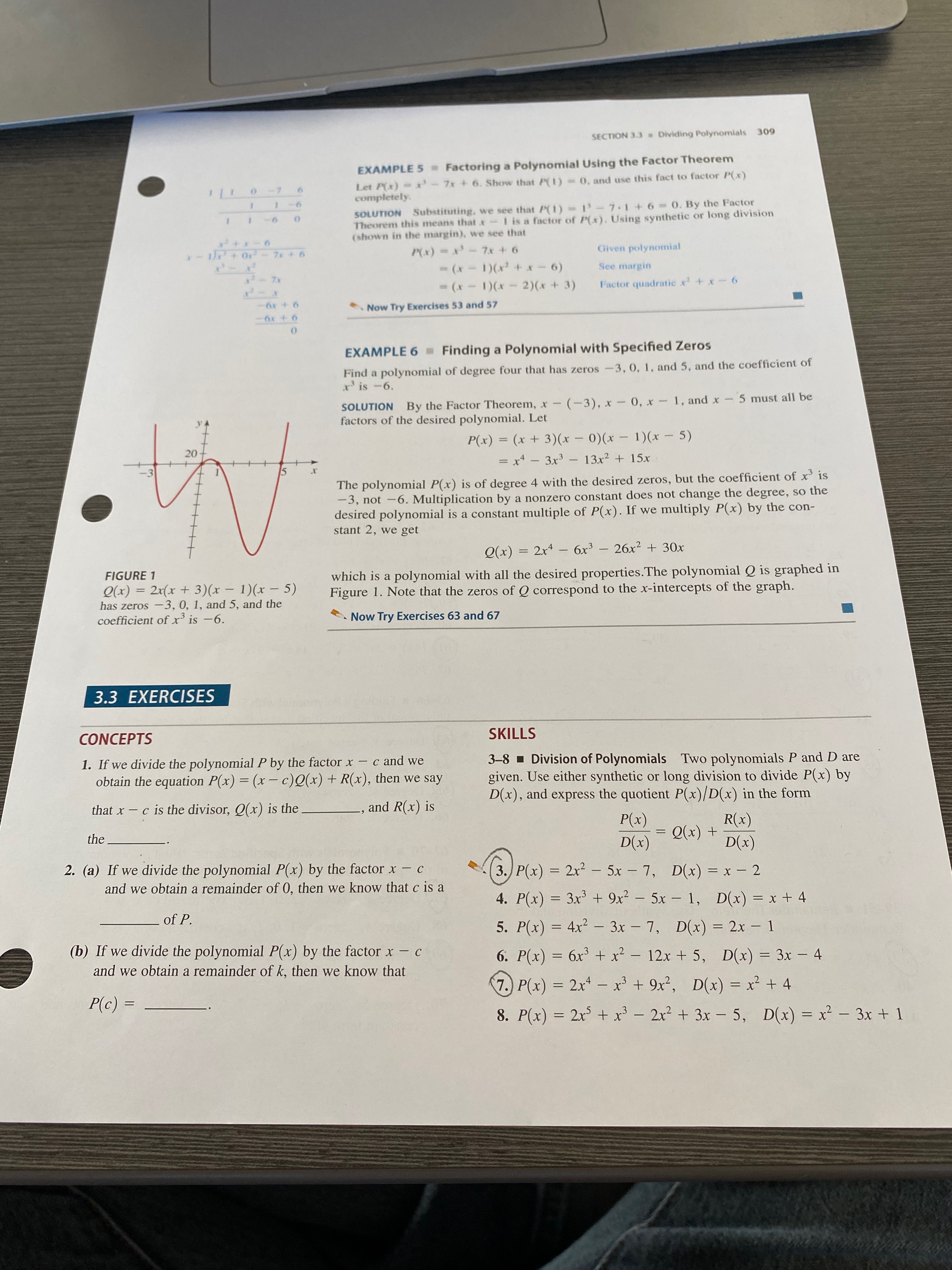 Factor Theorem 1/10 -7 6 Let P(x) = x - 7x +