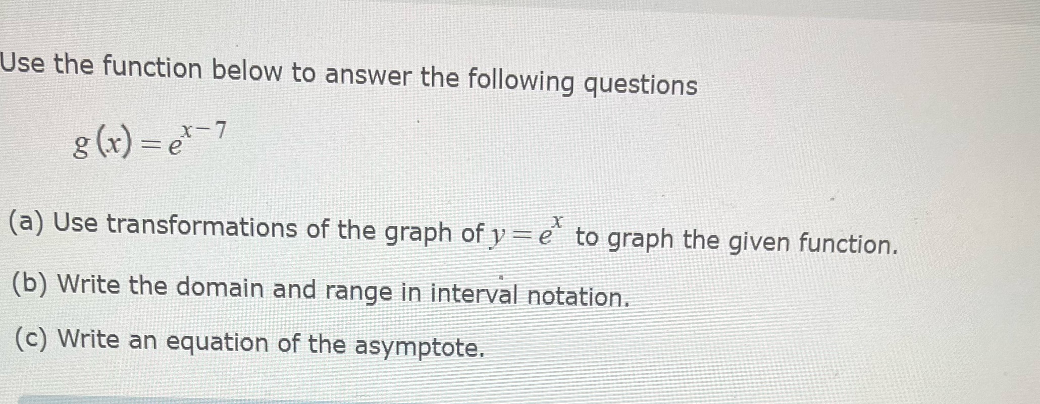Use the function below to answer the following questions 8 (x