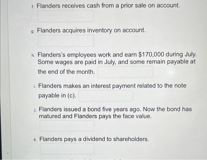 cash flow is operating (O), investing (I), financing (F), or no cash