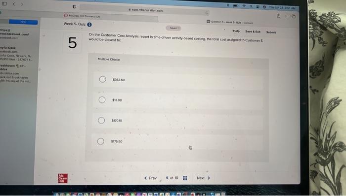 25 11 0+ OCD 00 Week 5-Quiz Quer Help Save & Exit
