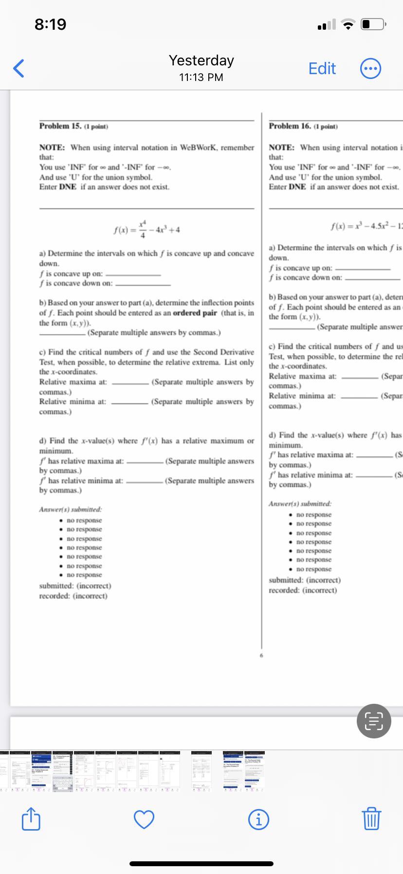 and '-INF' for -co. You use 'INF' for co and '-INF' for