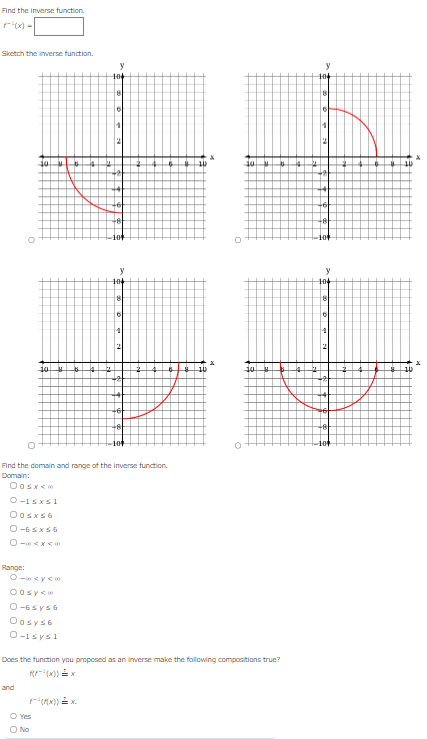 the Inverse function. F(x) - Sketch the Inverse function. 104 Find the