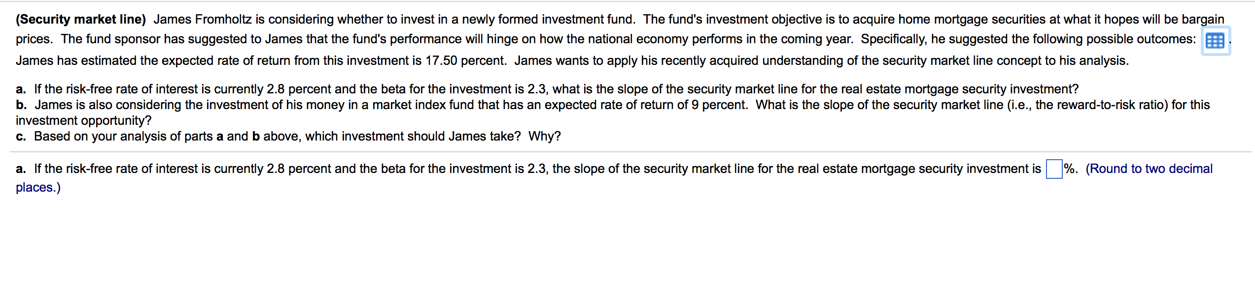 considering whether to invest in a newly formed investment fund. The fund's