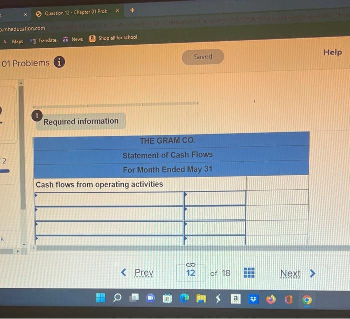 Save [colo 2-a. Prepare income statement for May. 2-b. Prepare statement of