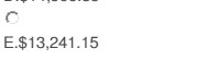 0 E.$13,241.15