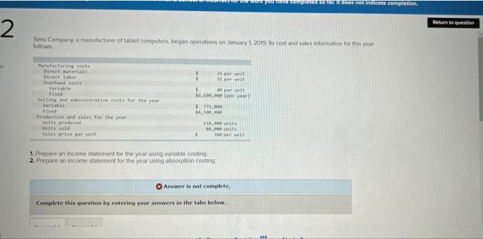  work you have completed so far. It does not indicate completion.