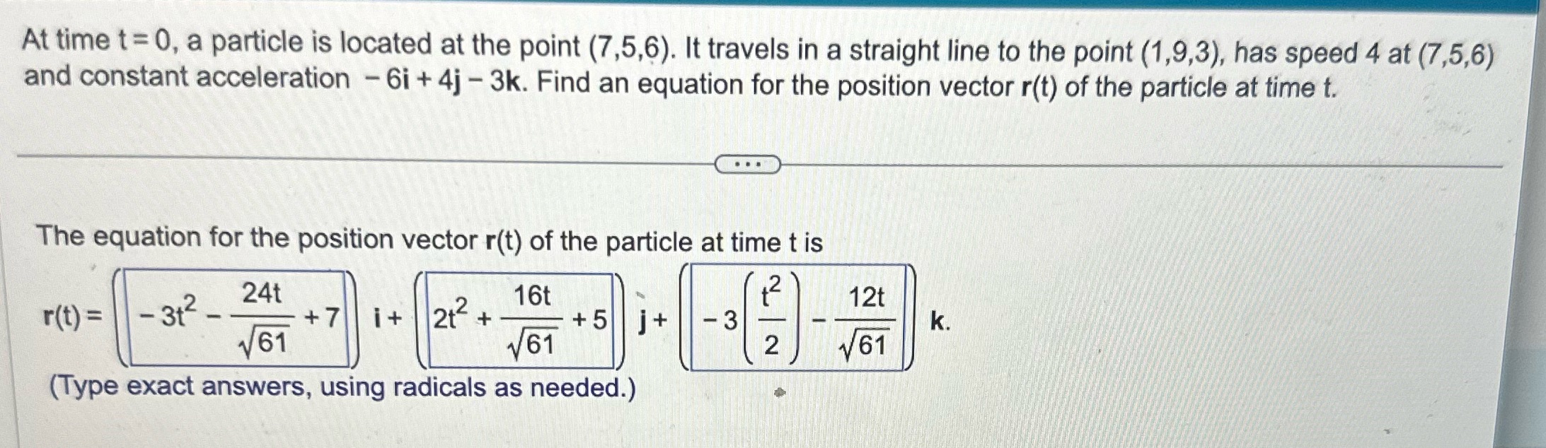 Can you solve its coming wrong At time t= 0. a