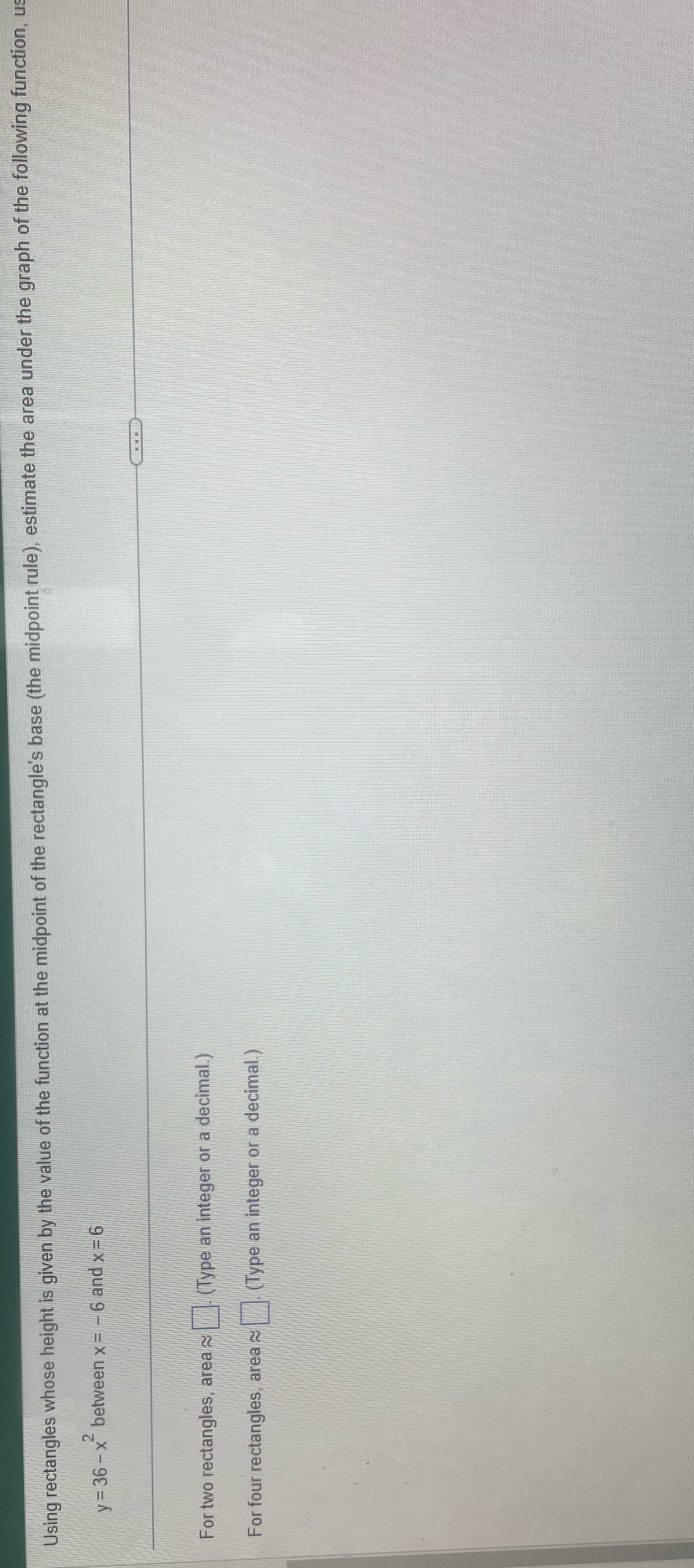  Using rectangles whose height is given by the value of the