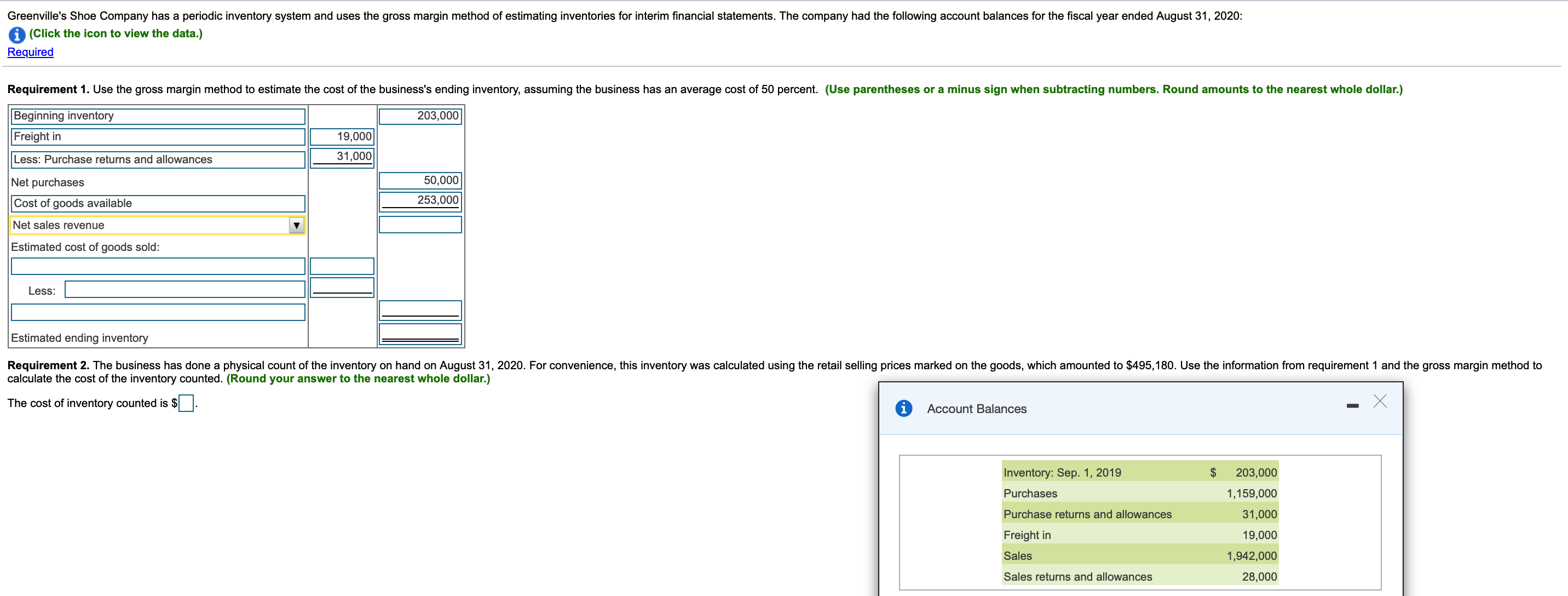 the right direction Greenville's Shoe Company has a periodic inventory system and