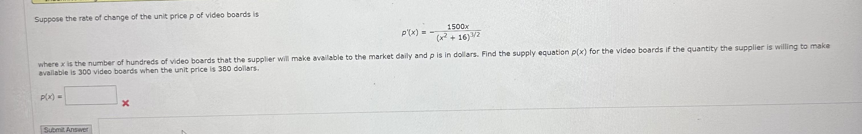 video boards is 1500x P ( x ) = (x2 + 16)