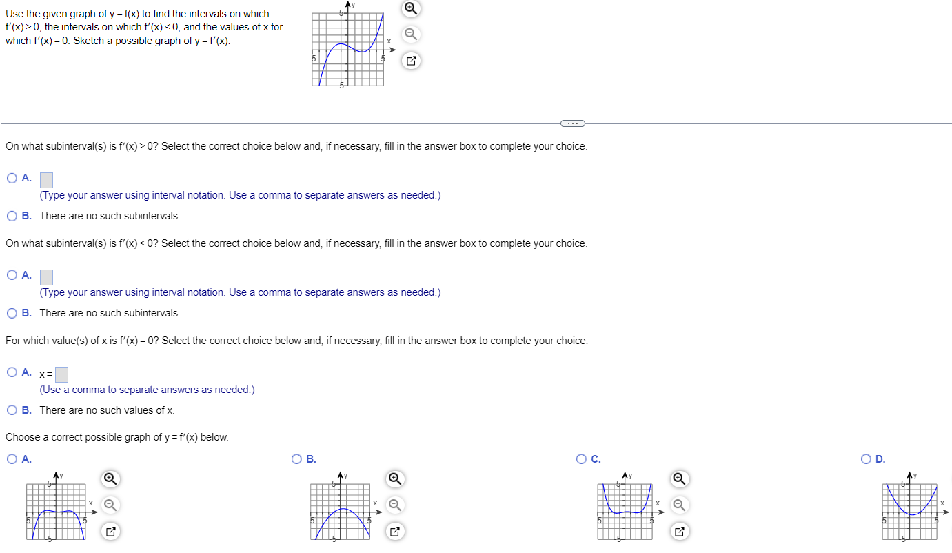 to nd the intervals on which f'(x) > O, the intervals on