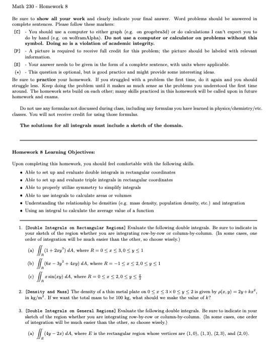 work and clearly indicate your final answer. Word problems should be answered