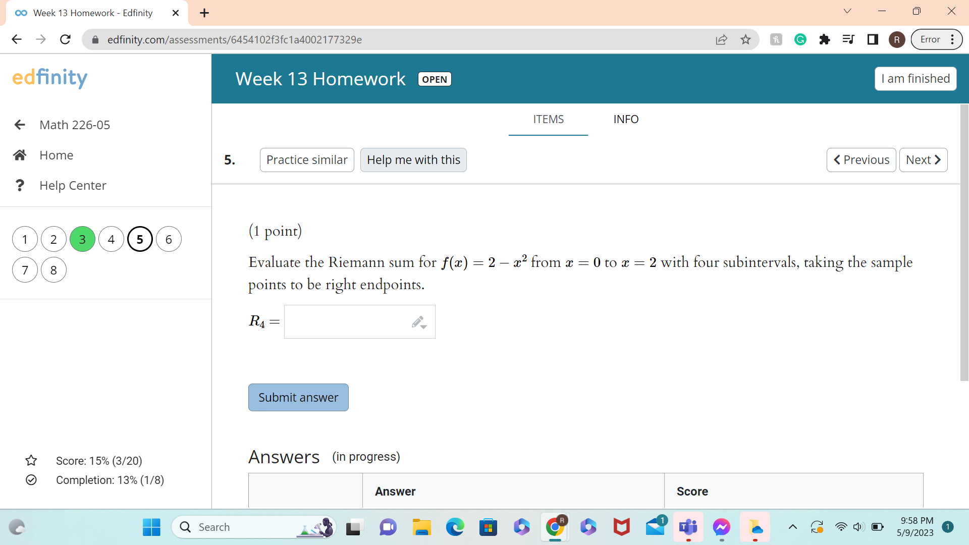 5/9/2023co Week 13 Homework - Edfinity X + X C edfinity.com/assessments/6454102f3fc1a4002177329e GASO
