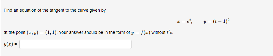 are given the parametric equations = = 2t + 3t2 - 12t,