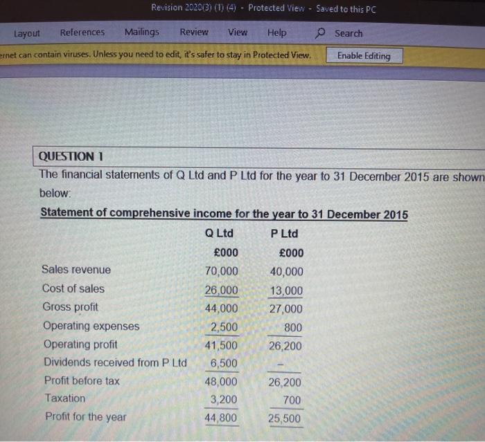  Layout References Revision 2020(3) (1) (4) Protected View - Saved to