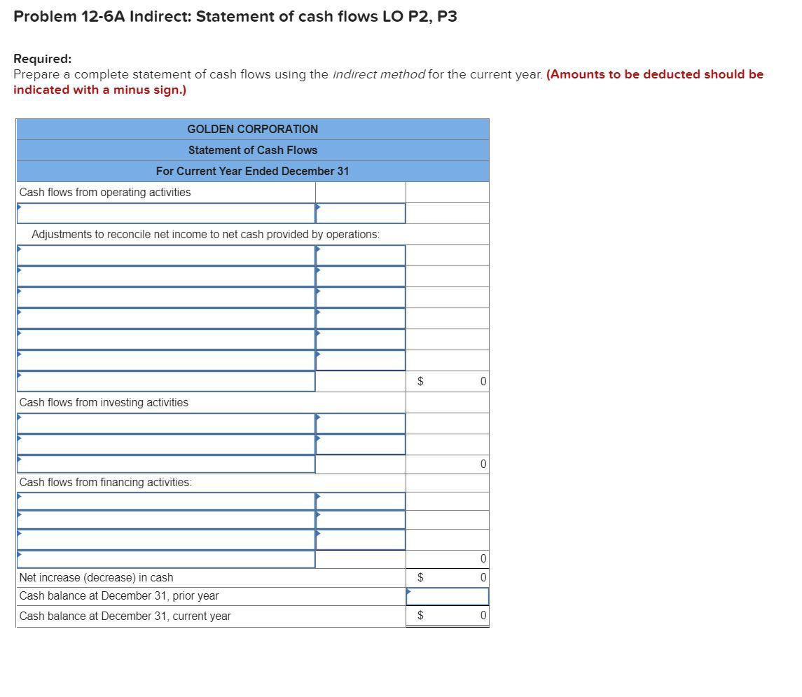 following information applies to the questions displayed below.] Golden Corp.'s current year