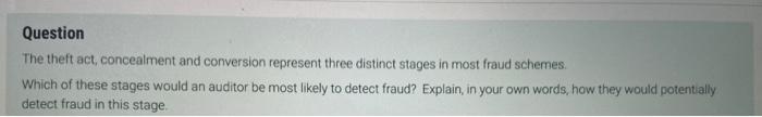 The theft act, concealment and conversion represent three distinct stages in