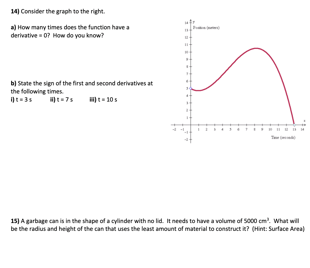 in the shape of a cylinder with no lid. It needs to