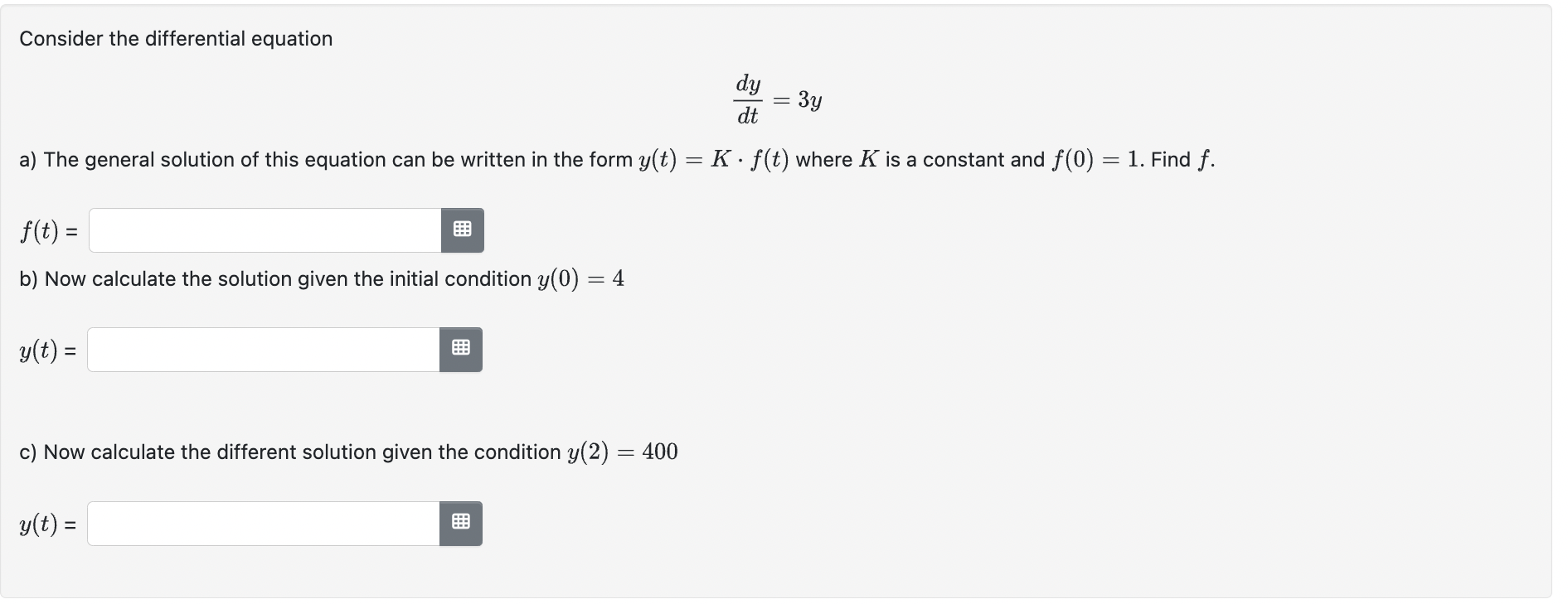 this equation can be written in the form y(t) : K -