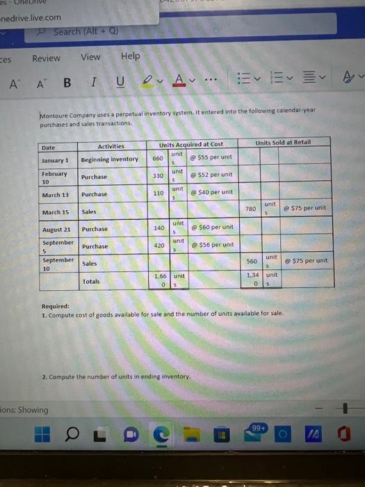 (b) LIFO, (c) weighted average, and (d) specific identification. (For specific identification,