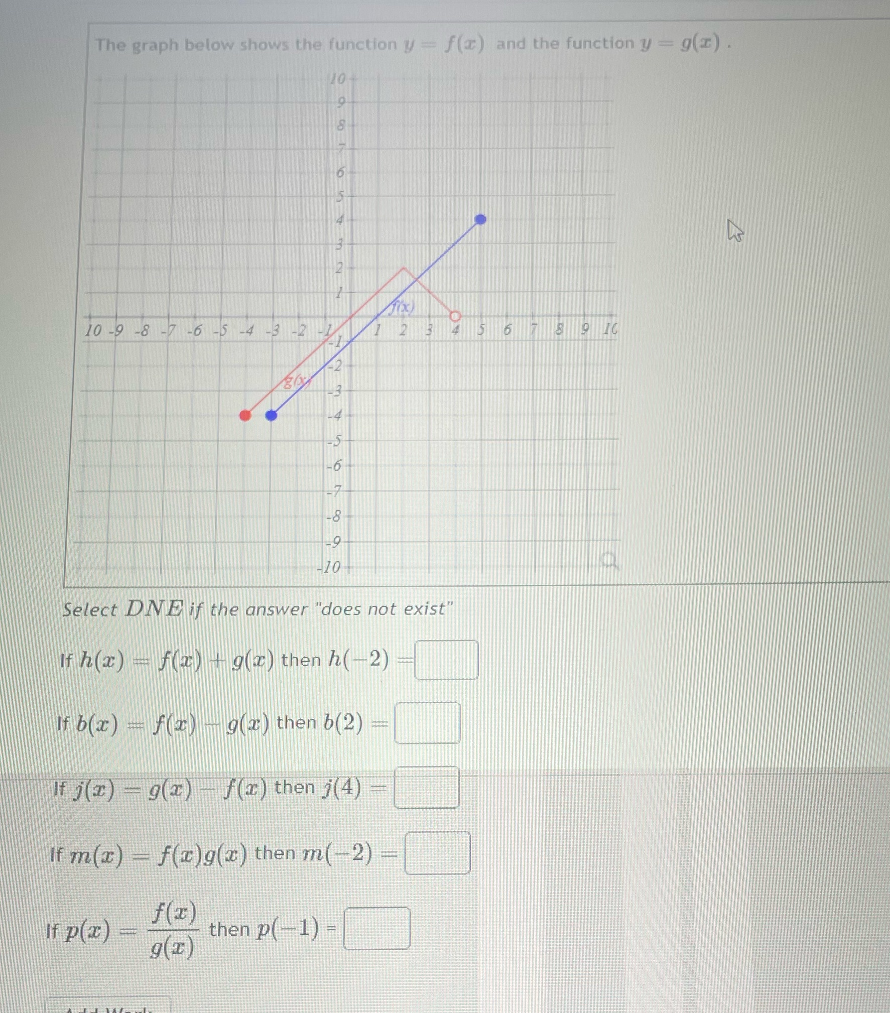 The graph below shows the function y - f(x) and the