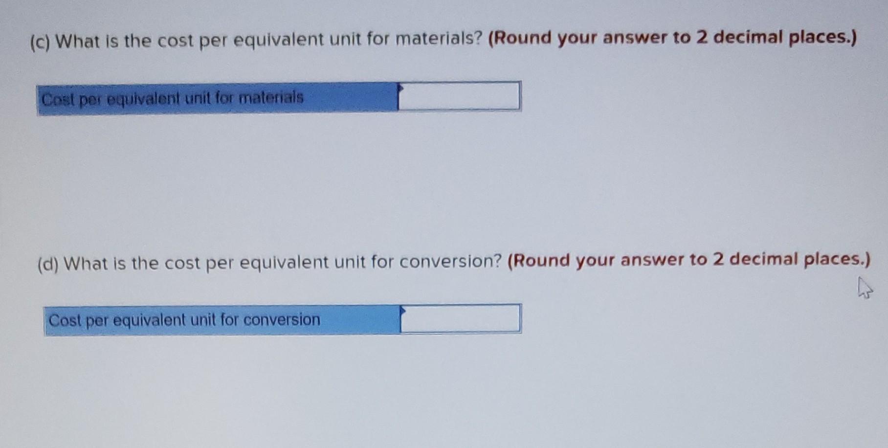 Ending work in process inventory: Completion with respect to materials 18 Completion