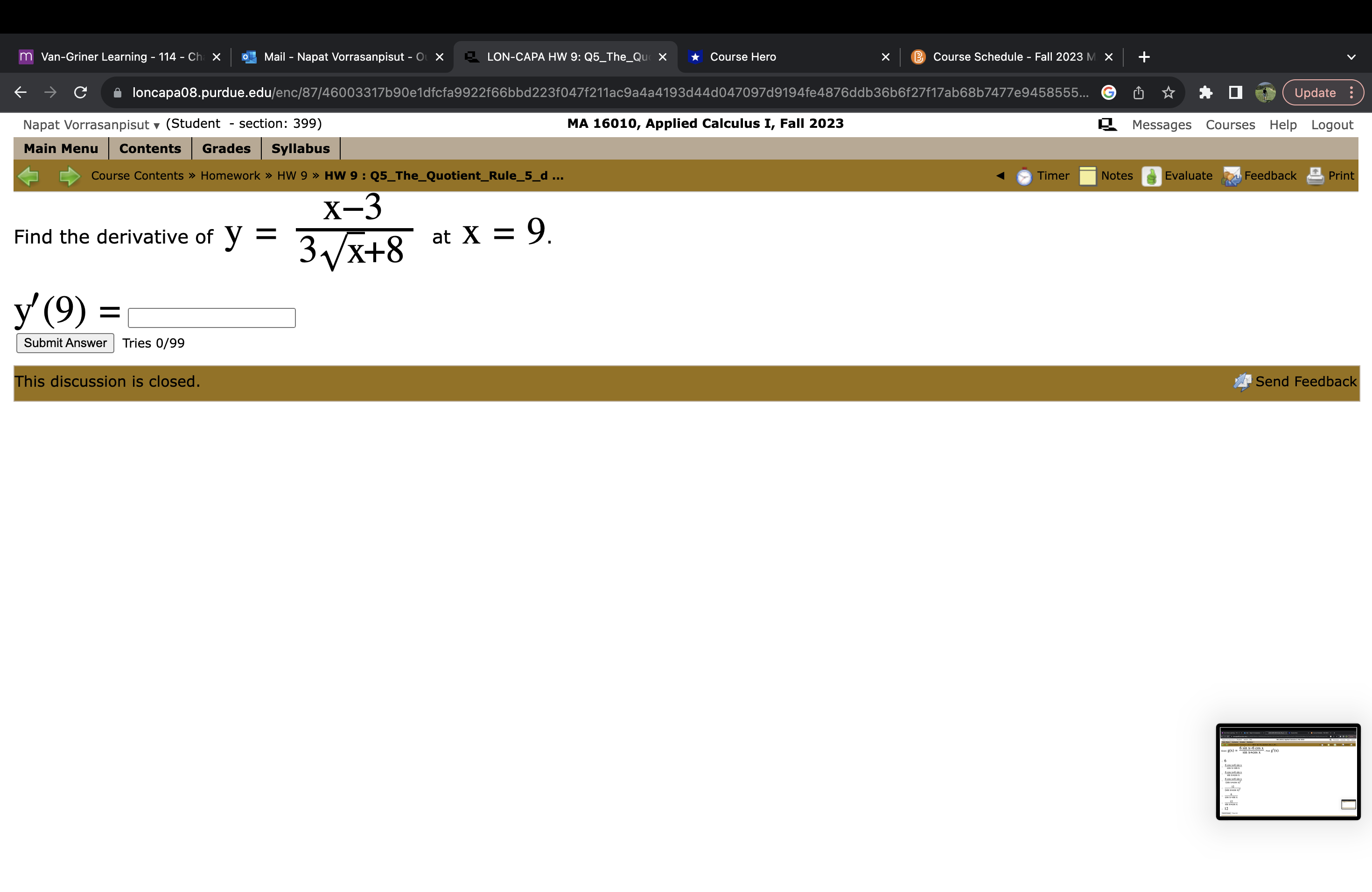 Fall 2023 Messages Courses Help Logout Main Menu Contents Grades Syllabus Course