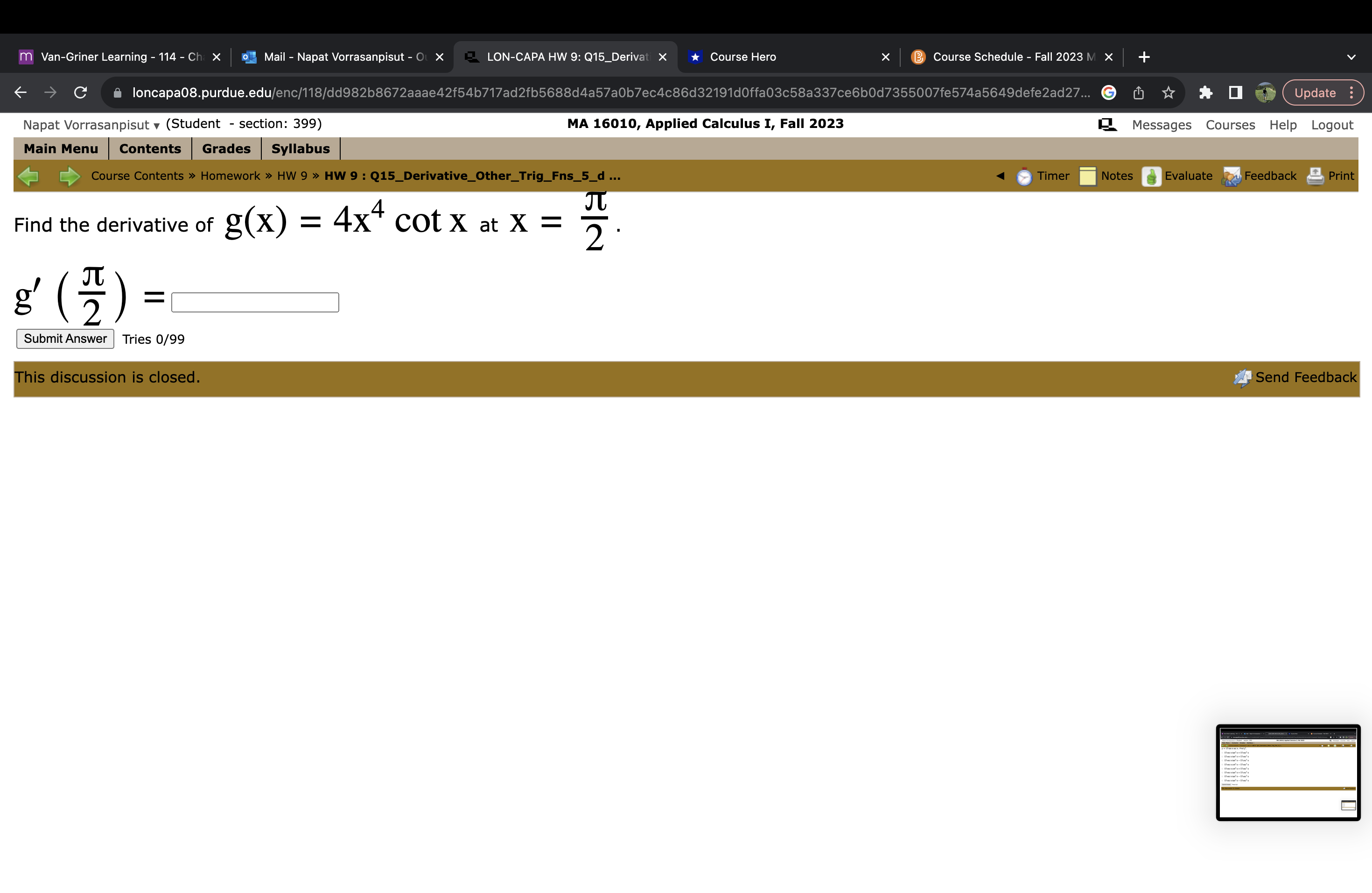 Fall 2023 Main Menu Messages Courses Help Logout Contents Grades Syllabus Course