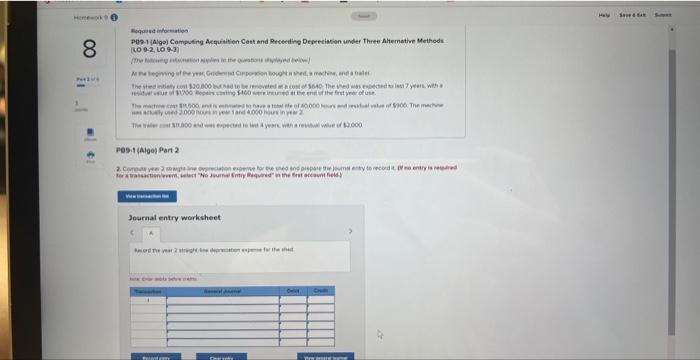 under Three Alternative Methods LO 9-2, LO 9-3 (The following information applies