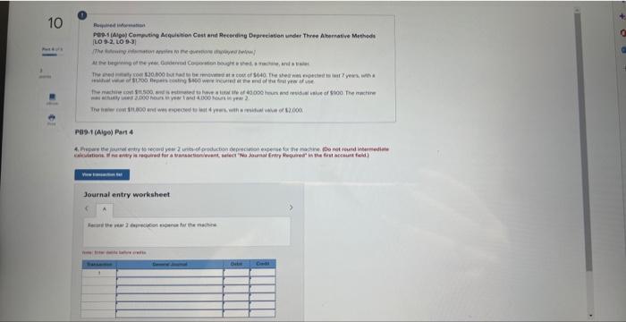 Corporation bought a shed, a machine, and a trates The shed witially