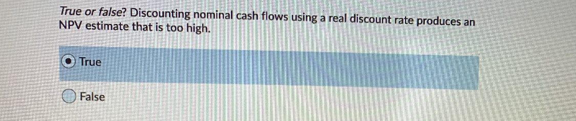  please help me solve this show work True or false? Discounting