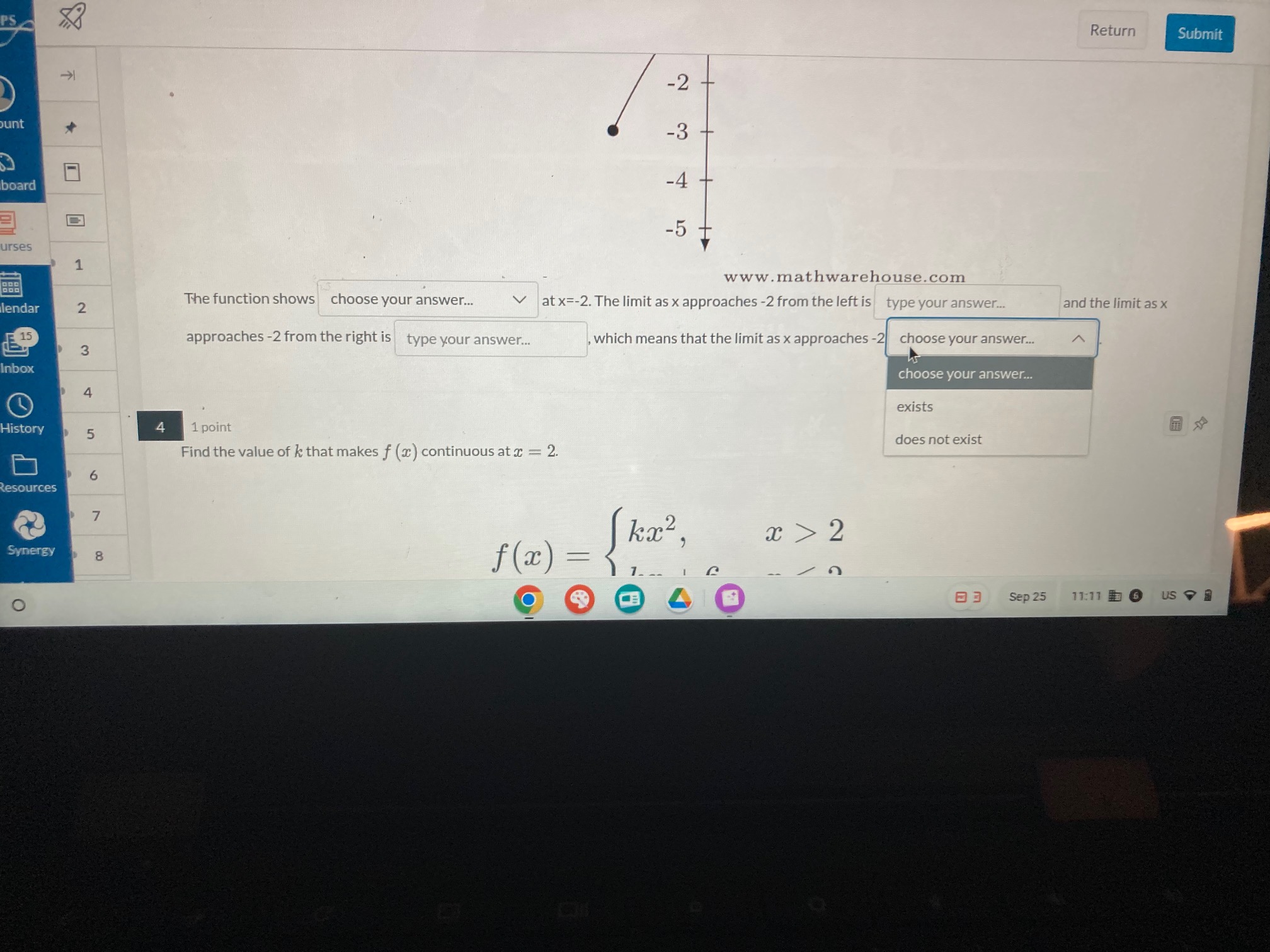 =6 x=-7 x =-1 None X = 0 X= 3 X =