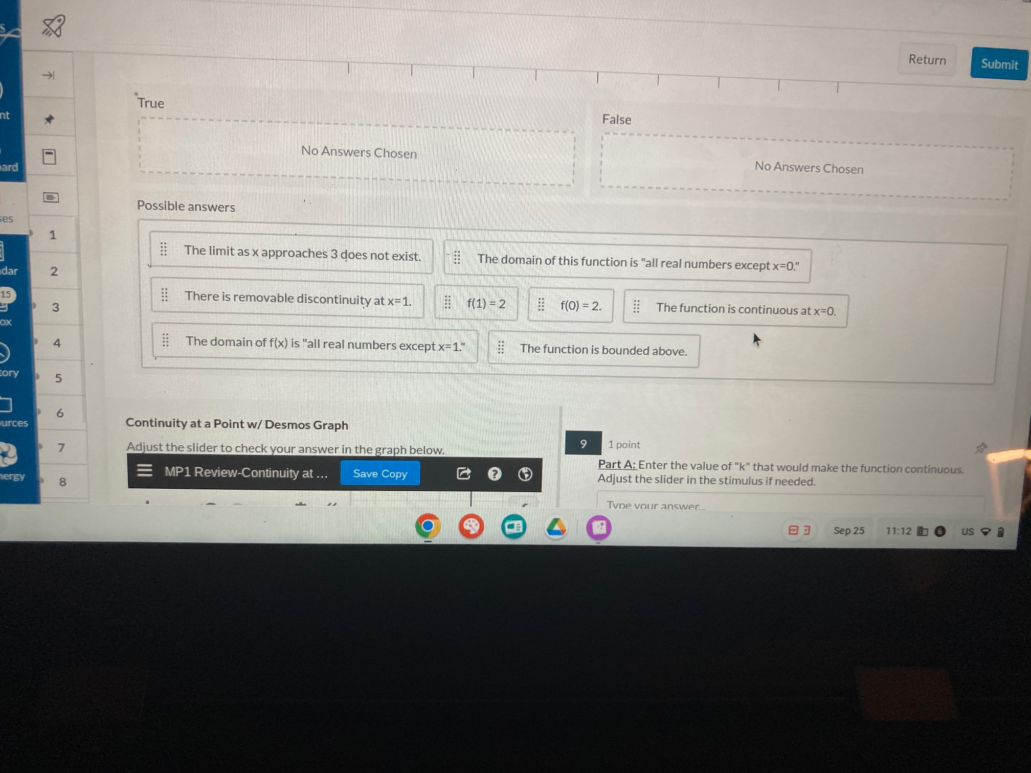-3 O A Sep 25 17:11 3 2 points Answer the questions