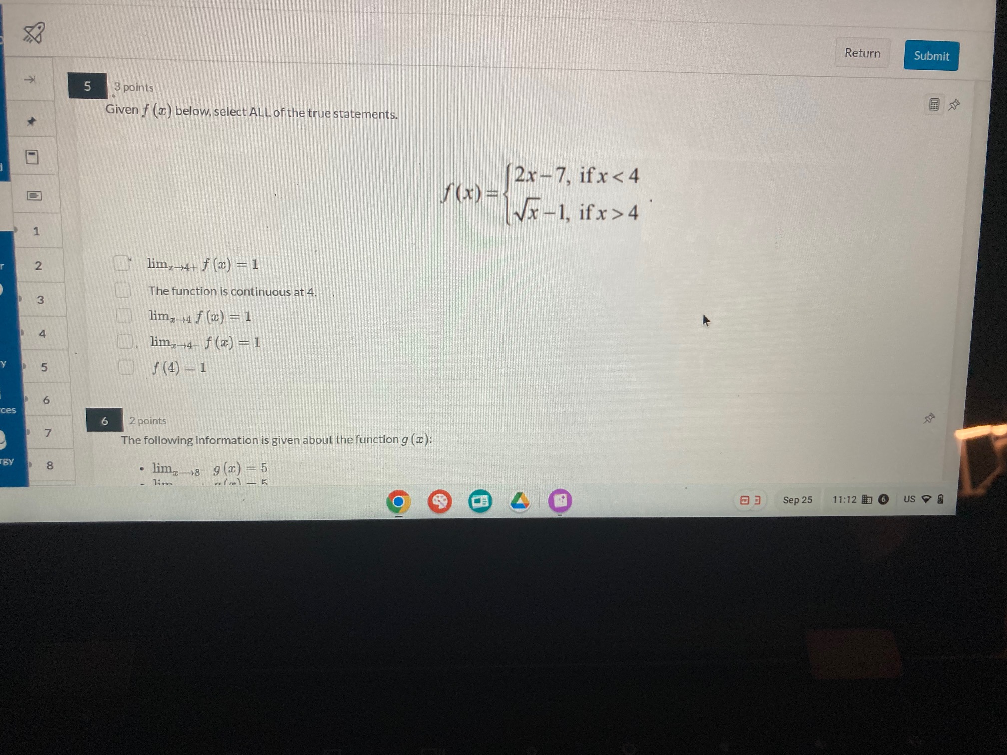 History 5 4 1 point infinite discontinuity Find the value of k