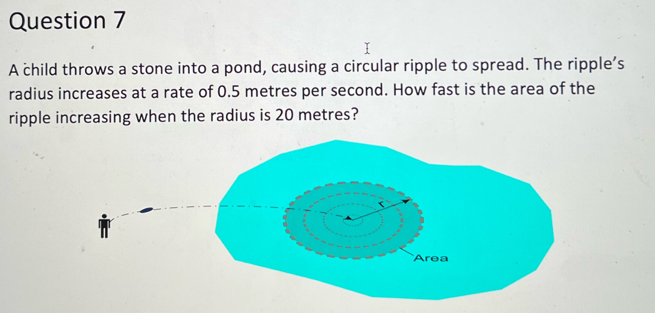 Q7 Please help Question 7 I A child throws a stone